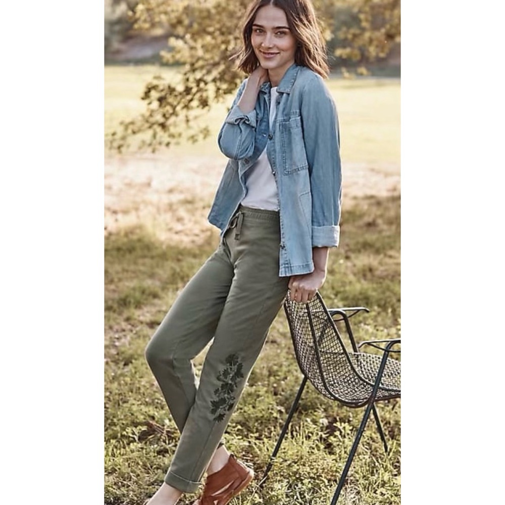 J Jill Embroidered Pants